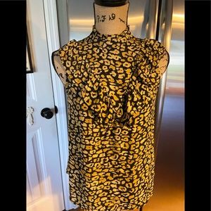 🌼 Who What Wear Sleeveless Leopard Top Size XS  So Sexy